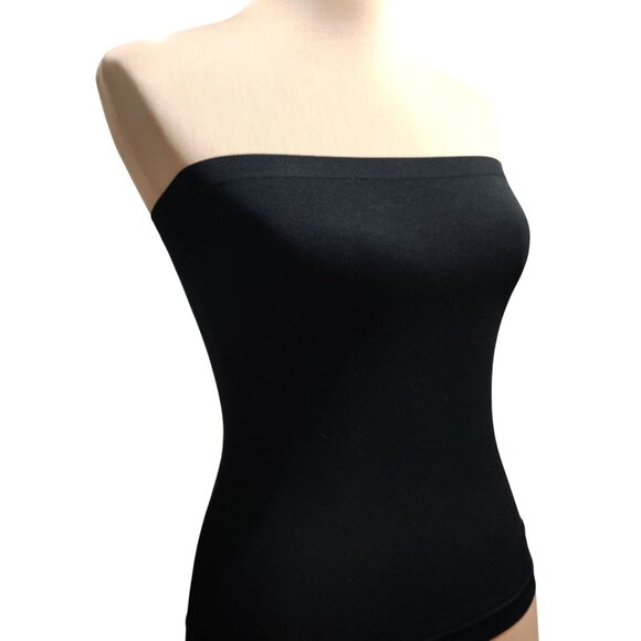 Suzette Collection O/S Black Strapless Tube Top Seamless Bandeau Light Control - Picture 2 of 6